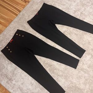 Maze Collection Leggings Lot of 2 Pair Women's Black Dress Pants - Size Large